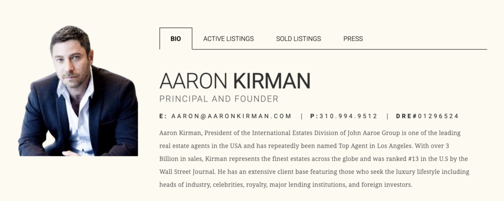 Aaron Kirman Real Estate