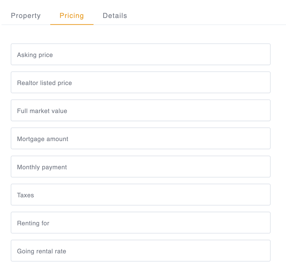 CarrotCRM data fields