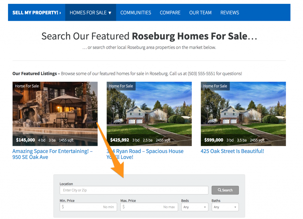 real estate agent websites with idx