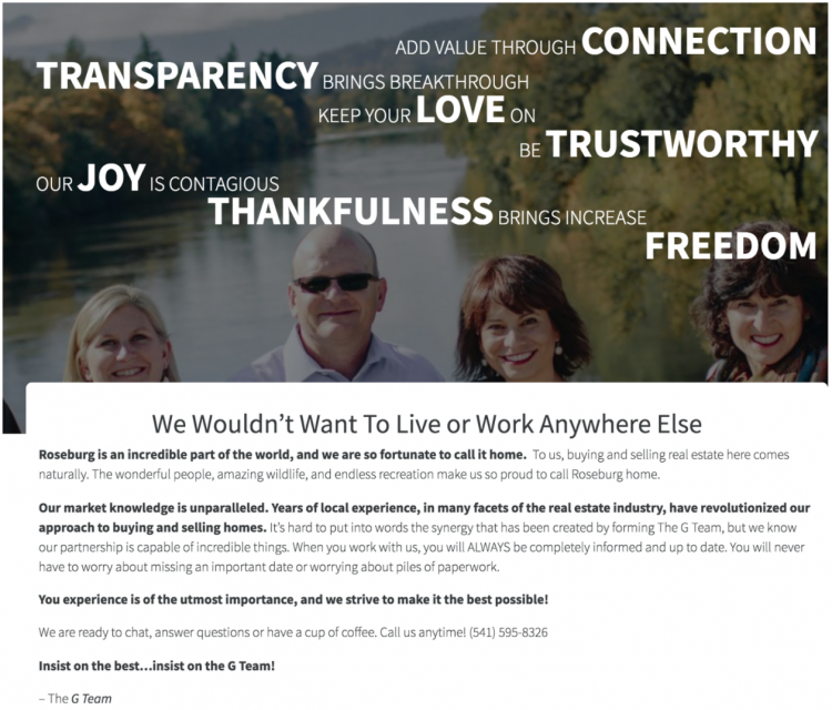 real estate agent website credibility