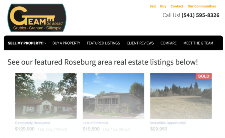 featured real estate listing using IDX