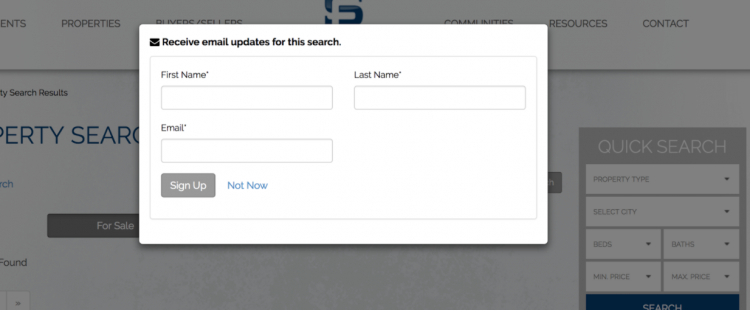 real estate website listing tracker