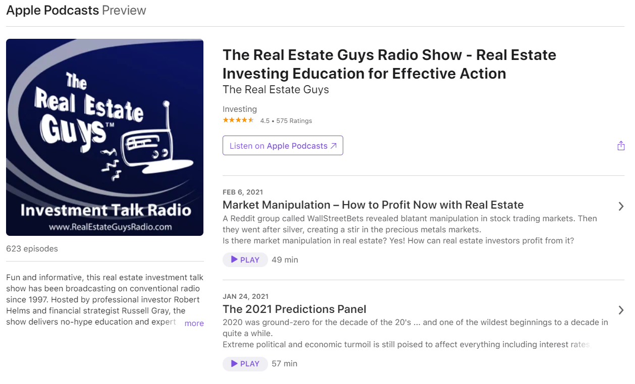 The Real Estate Guys Radio Show