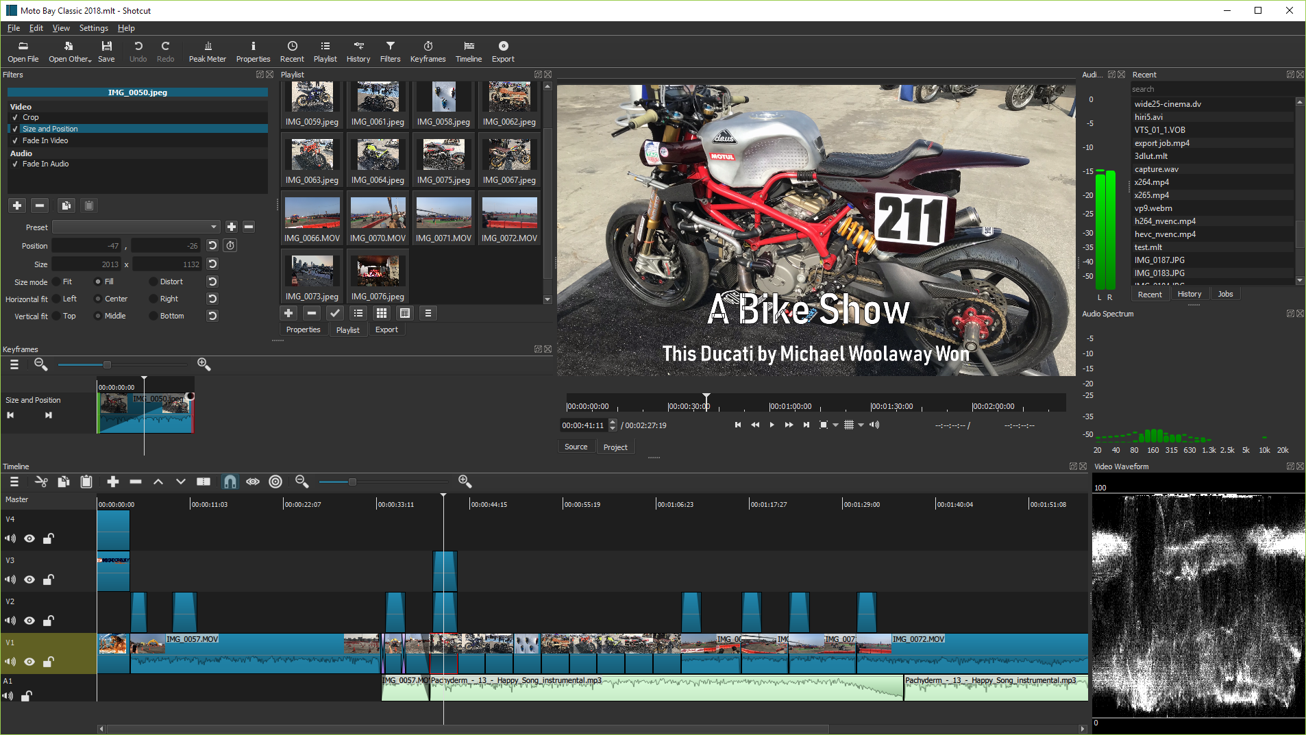 Shotcut video editing