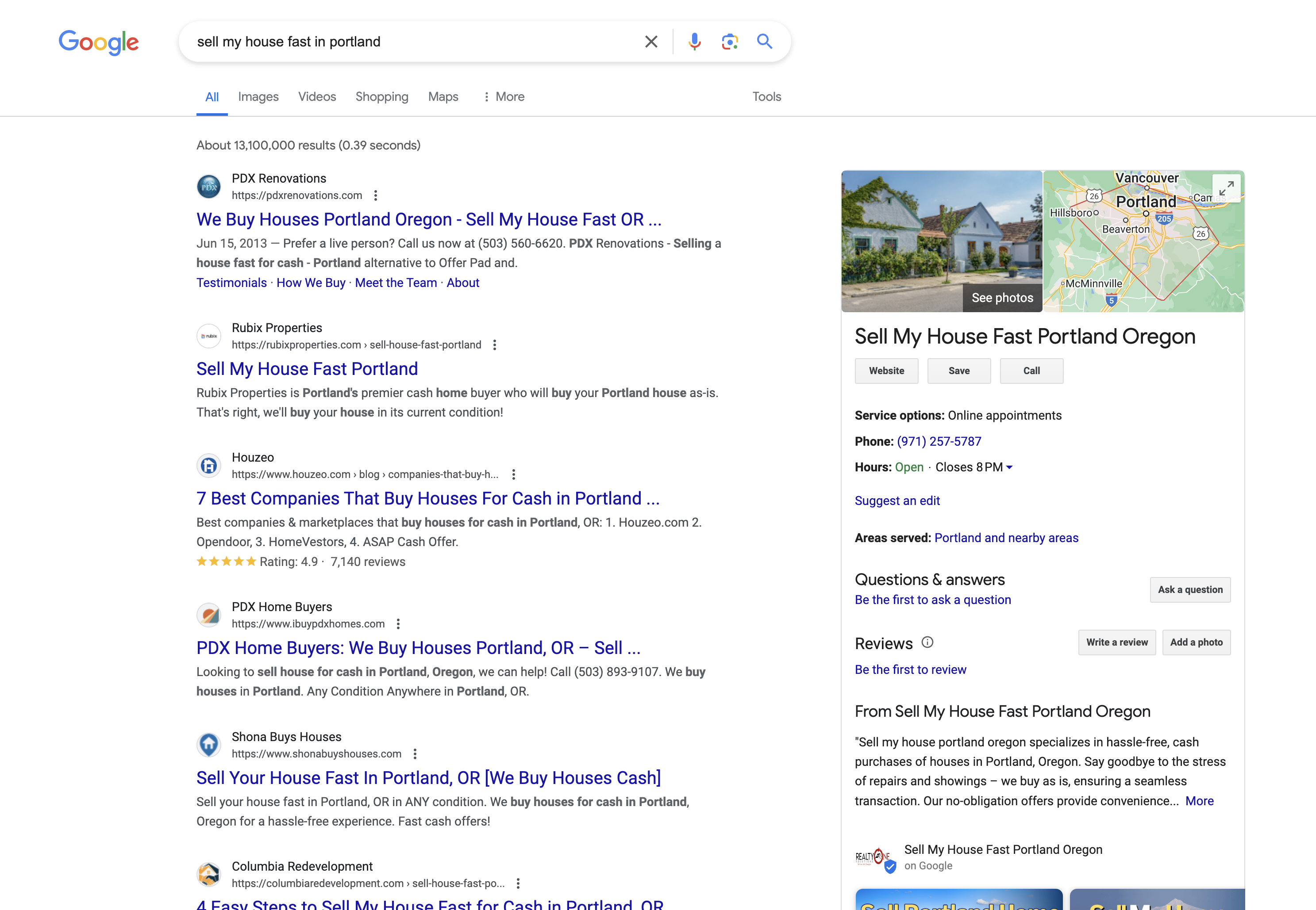 top Google search rankings